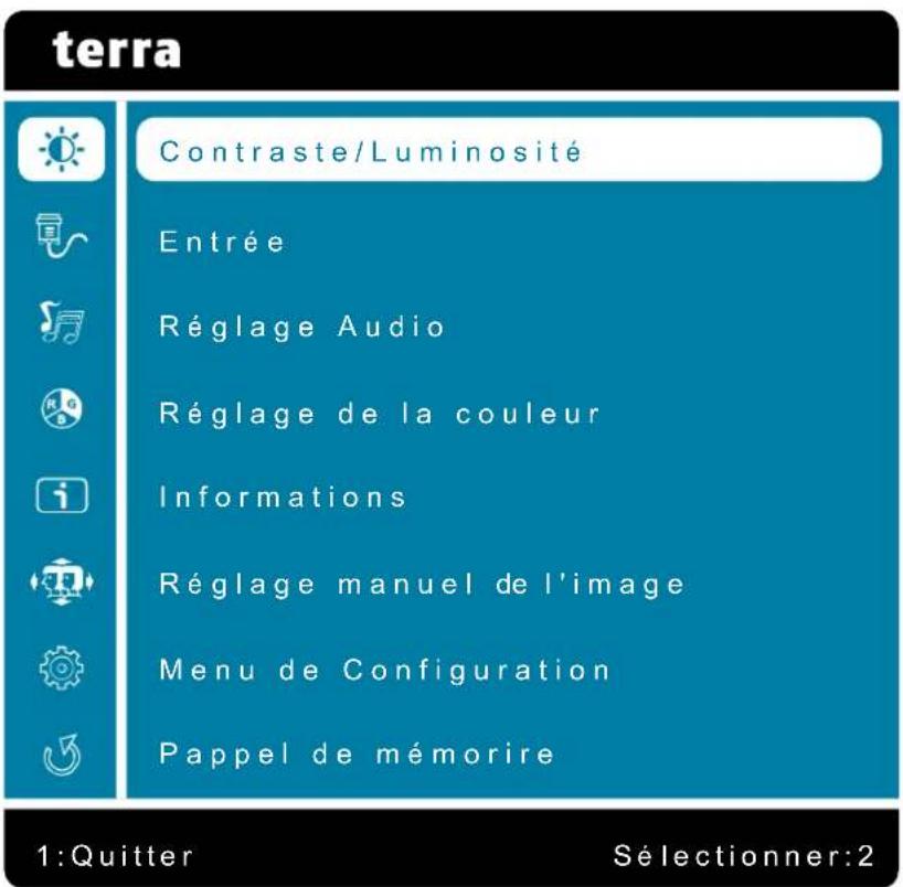 Terra 2756W PV - Menu Principal - 1