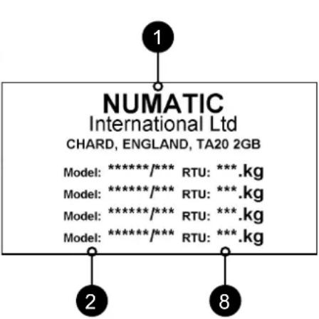 Numatic TBL8572 - Specificationer - 2