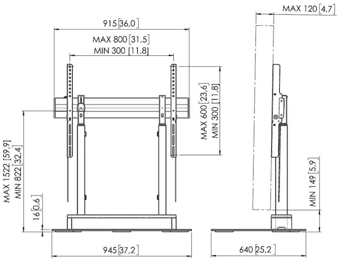 VOGELS RISE 4105 - Product data sheet - 1
