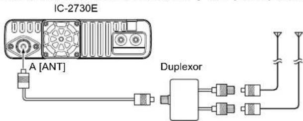 ICOM IC2730E - Acerca del duplexor interno - 1