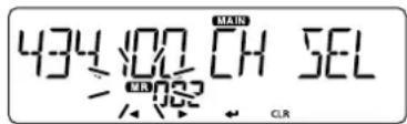 ICOM IC2730E - Écriture dans le canal sélectionné - 1
