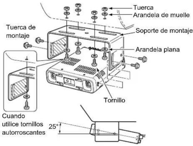 ICOM IC2730E - Uso del soporte de montaje - 1