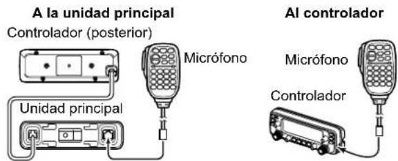 ICOM IC2730E - Conexión de un microfono - 1