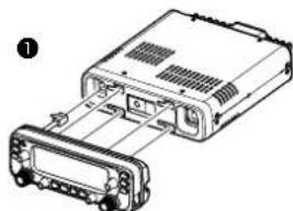 ICOM IC2730E - Cors de l'utilisation du support combiné MBA-4 - 2