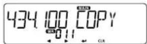 ICOM IC2730E - Copie du contenu de la mémoire vers un autre canal de mémoire - 1