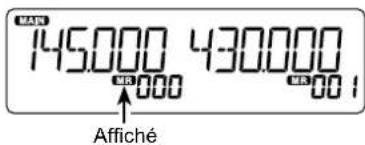 ICOM IC2730E - Sélection d'un canal de mémoire - 1