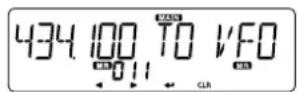 ICOM IC2730E - Copiar el contenido de la memoria a VFO - 1