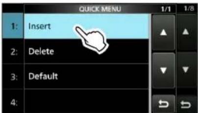ICOM IC705 - Insertion d'une Limite de bande - 2