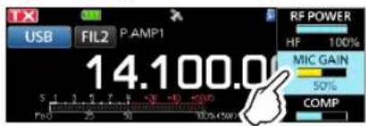 ICOM IC705 - Ajustement du gain du microphone - 1
