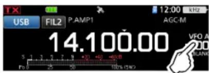 ICOM IC705 - Sélection du mode VFO, mémoire ou de canal d'appel - 1