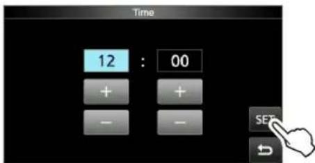 ICOM IC705 - ◇Réglage de l'heure actuelle - 1