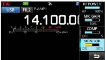 ICOM IC705 - Fonction de monitorage - 2