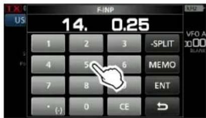 ICOM IC705 - Saisie de la fréquence d'utilisation - 2