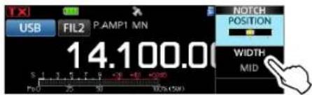 ICOM IC705 - ◇Réglage du filtre Notch manuel - 2