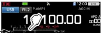 ICOM IC705 - ◇ Sélection de l'affichage de mesure - 1