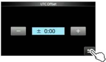 ICOM IC705 - ◇Réglage du décalage UTC - 1