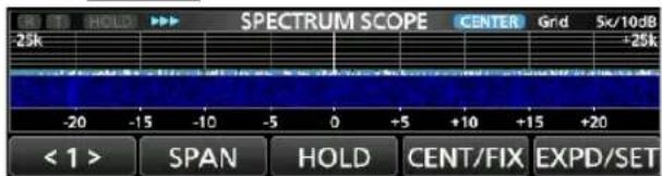 ICOM IC705 - ◇Utilisation de l'analyseur de spectre - 1