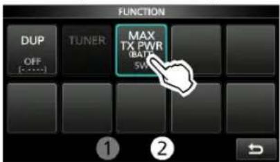 ICOM IC705 - Réglage de la puissance d'émission maximale - 1