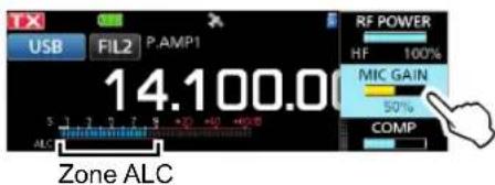 ICOM IC705 - ◇Réglage avant d'utiliser la fonction de compresseur vocal - 3