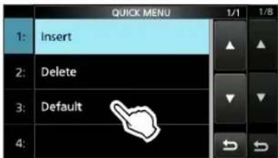 ICOM IC705 - Réinitialisation de toutes les limites de bande sur celles préréglées - 2
