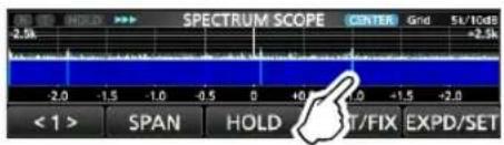 ICOM IC705 - ◇Fonctionnement de l'écran tactile - 2