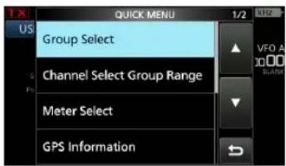 ICOM IC705 - ◇QUICK MENU - 1