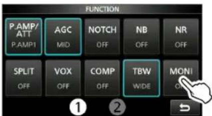 ICOM IC705 - Fonction de monitorage - 1