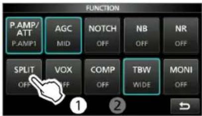 ICOM IC705 - ◇Utilisation des fréquences d'émission et de réception réglées sur VFO A et VFO B - 3