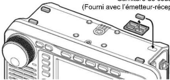 ICOM IC705 - Fixation des coussinets - 1