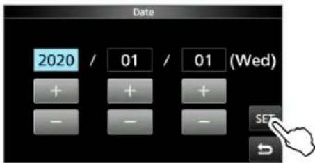 ICOM IC705 - ◇Réglage de la date - 1