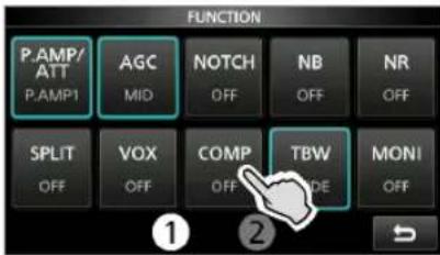 ICOM IC705 - ◇Utilisation de la fonction du compresseur vocal - 1
