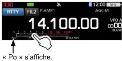 ICOM IC705 - Ajustement de la puissance d'émission en sortie - 1