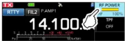 ICOM IC705 - Ajustement de la puissance d'émission en sortie - 2