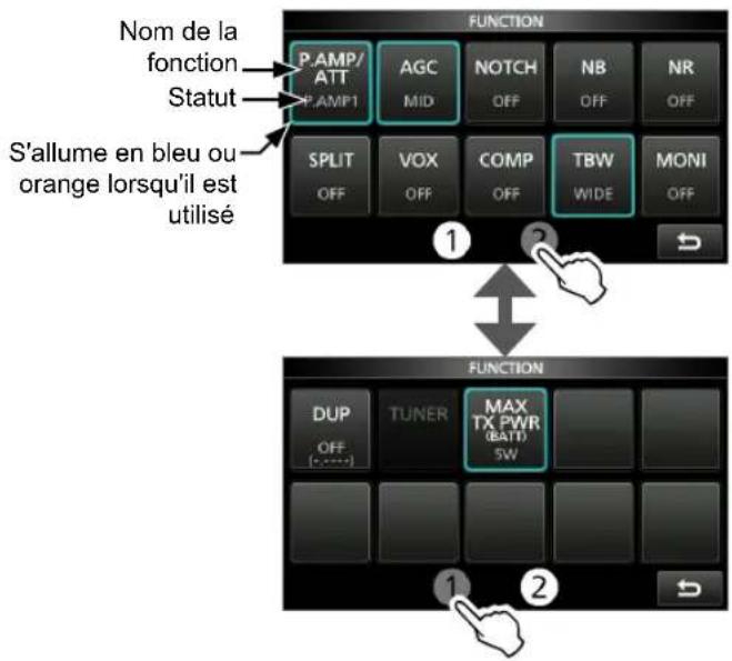 ICOM IC705 - ◇ Écran FUNCTION - 1
