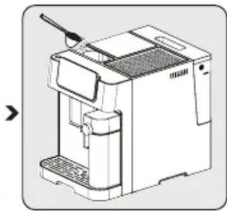 BEKO CaffeExperto CEG 7348 B - Utilisation du compartment de café pré-moulu - 2