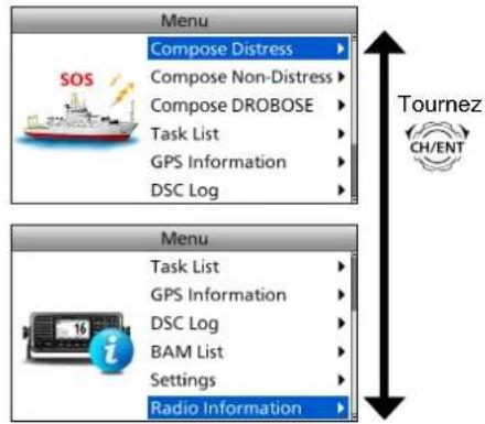 ICOM GM600 - Réglage du menu - 1