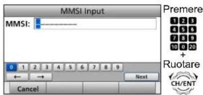 ICOM GM600 - ■Inserimento del codice MMSI - 2