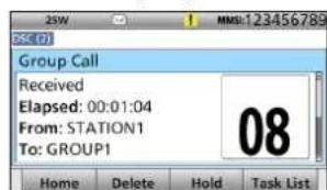 ICOM GM600 - Aktivieren eines gehaltenen DSC-Auftrags - 2