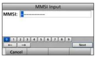 ICOM GM600 - EingebendesMMSI-Codes - 2