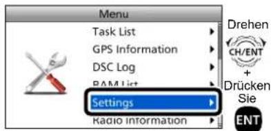 ICOM GM600 - Einen Menüpunkt wahlen - 1