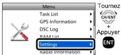 ICOM GM600 - ■Selection d'un élément du Menu - 1