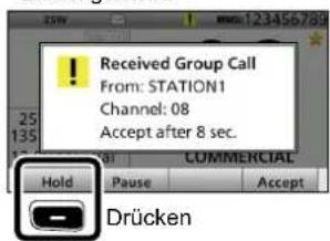 ICOM GM600 - Halten eines DSC-Auftrags - 1