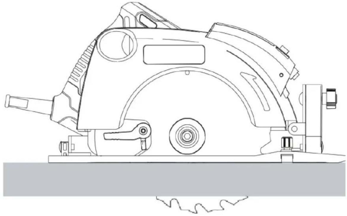 MSW SAW1300 - Réglage de la profondeur de coupe : - 1