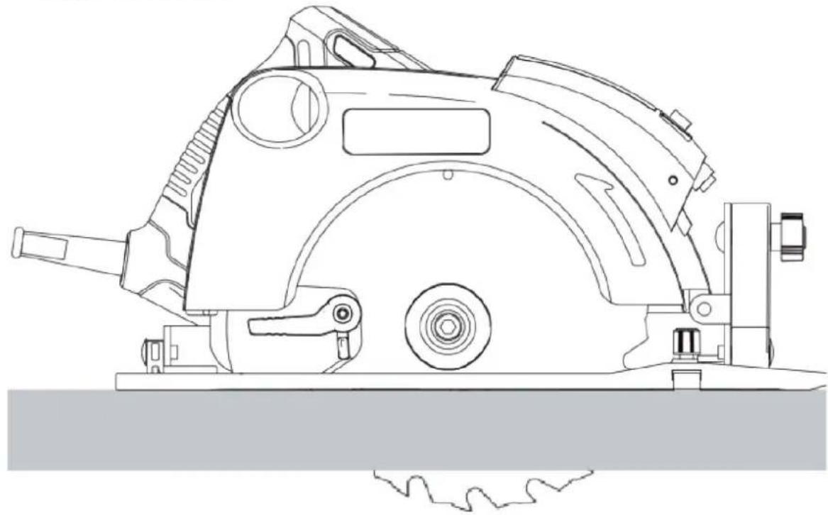 MSW SAW1300 - Depth of cut adjustment: - 1