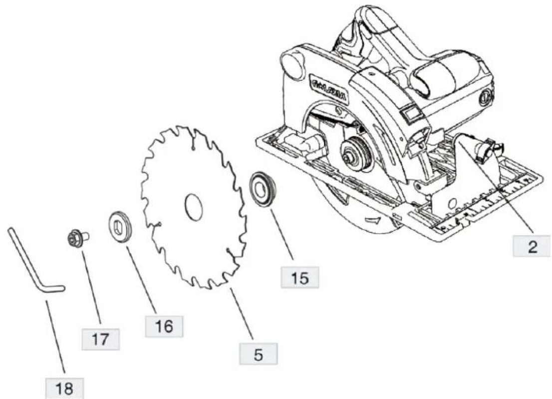 MSW SAW1300 - Vymena piloveho kotouche: - 1