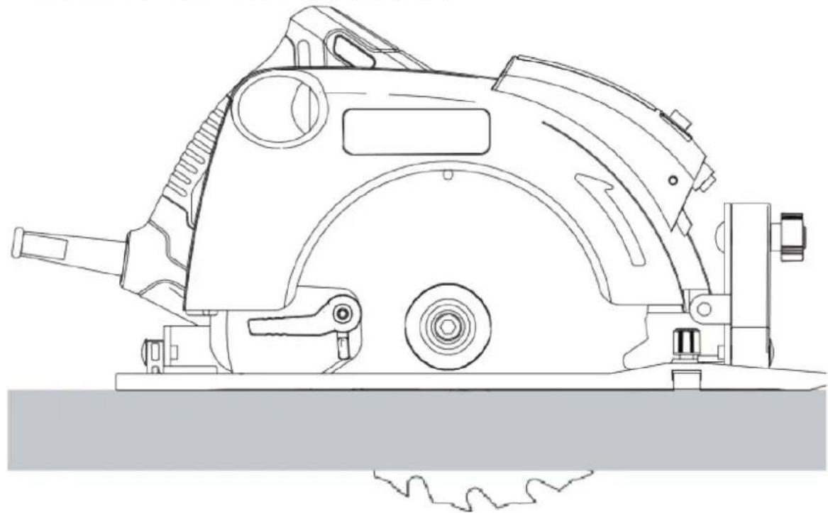 MSW SAW1300 - Einstellung der Schnitttiefe: - 1