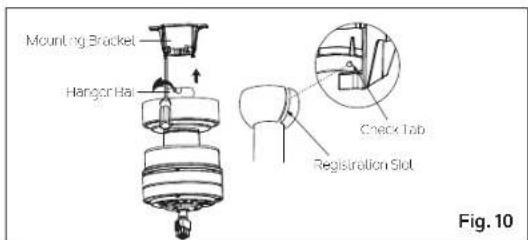 Mounting Bracket Hangon Hai Check Tab Registration Slot Fig. 10