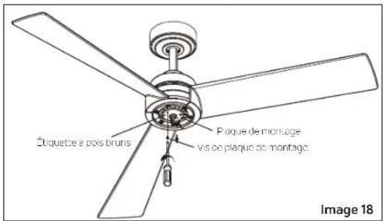 Étiquette à pois bruns Plaque de montage visée plaque de montage Image 18