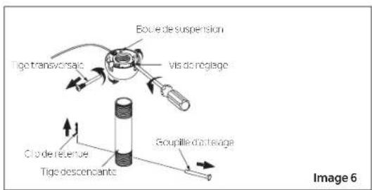 Tige transversal Boule de suspension vis de réglage Clo de rétenue Tige descendants Goupille d'artelage Image 6