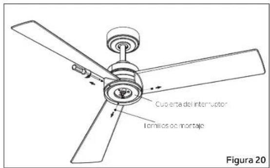 Cuerta del interruptor lornillos oc montaje Figura 20
